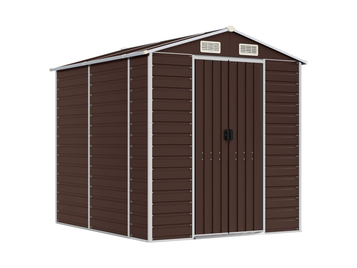 Abrigo VIDAXL Marrom Aço (191x215x198 cm)