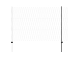 Conjunto 1 Painel De Cerca Vidaxl Cinzento Aço (10 X 1,5 M)