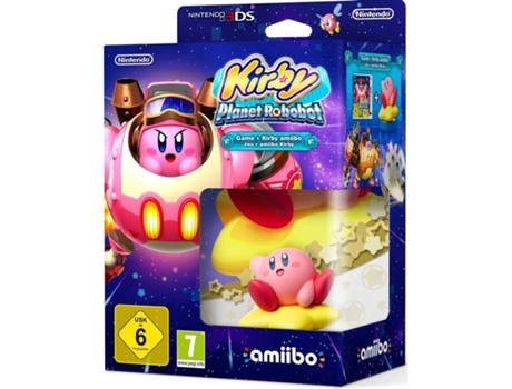 Jogo Nintendo 3DS Kirby Planet Robobot + Amiibo Kirby — Idade Mínima Recomendada: 7