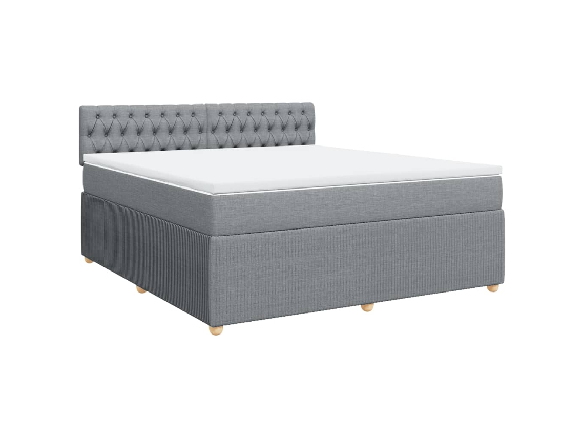 Box Spring Bed, Box Spring Beds Vidaxl Cinzeto Tecido (180 X 200 Cm)