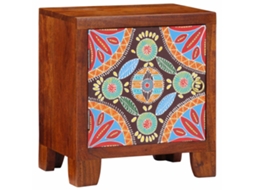 Bedside Cabinet, Bedside Cabinets Vidaxl Marrom Madeira De Acácia (n/a)