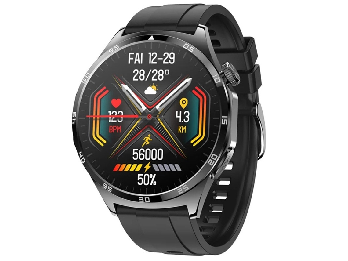Smartwatch Com Chamada Bluetooth Monitoramento De Frequência Cardiac Ecg Ppg Vários Modos Sports E Bateria De Longa Duração Preto Yizhood