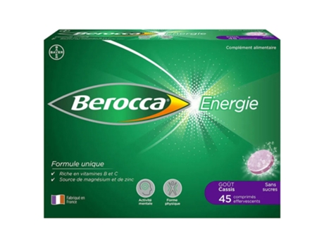 Berocca Energy Sabor Groselha Preta 45 Comprimidos Efervescentes BEROCCA