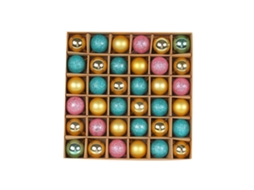 Bola de Natal Azul Gold 3cm, Enfeites para Árvore LAXISCREED