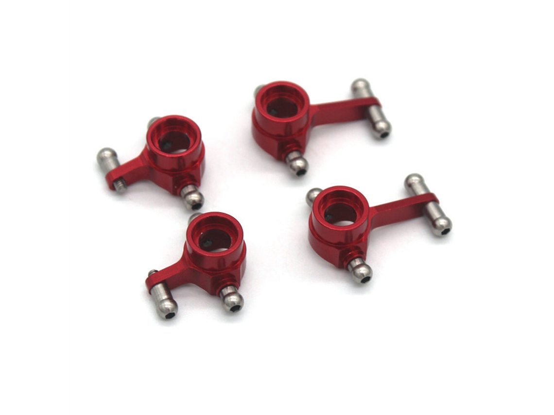 Roxa Conjunto 4 Peças Volante Traseiro Metal Aprimorado Wltoys 284131 284010 284161 K989 K969 1/28 Modelos Carros Veículos Rc MDUG