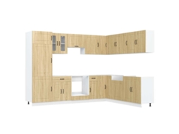 Conjunto 14 armário de cozinha conjunto Kalmar VIDAXL sonoma carvalho