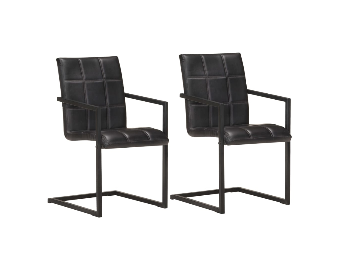 Dining Chair, Dining Chairs Vidaxl Preto Couro (n/a)