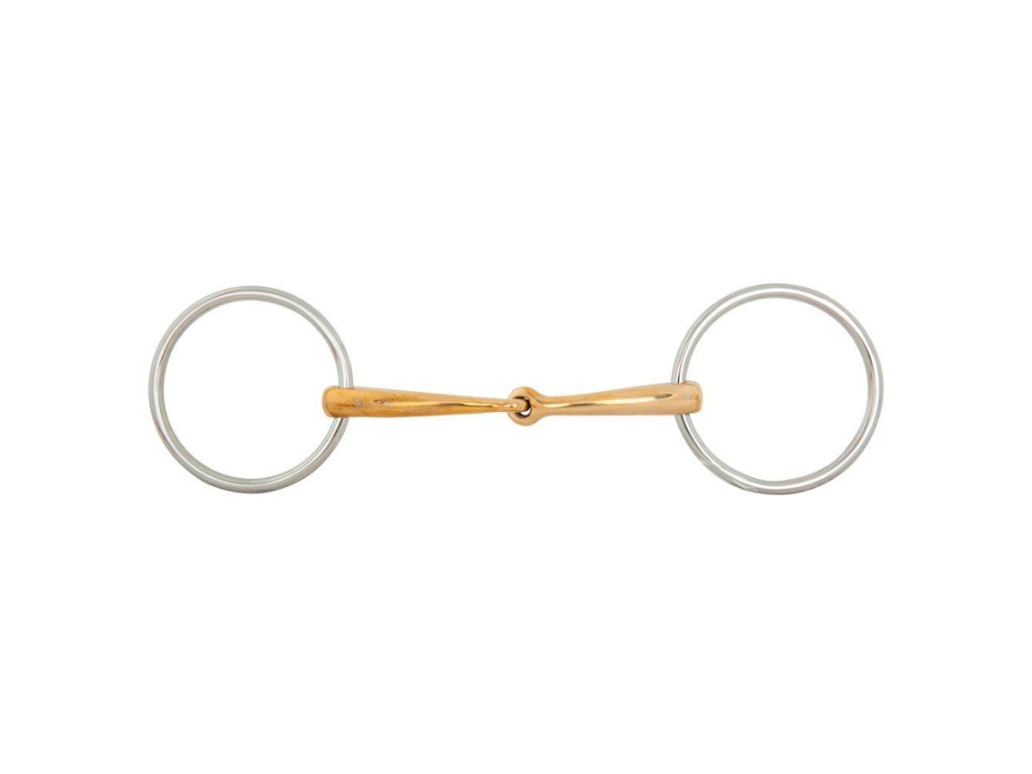 Br Single Jointed Loose Ring Snaffle Soft Contact 14 Mm Ring 70 Mm