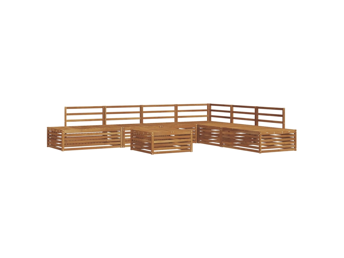Maison Exclusive - Conjunto De Sofás Para Exterior 7 Peça Natural