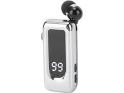 Fone De Ouvido Sem Fio Retrátil Amonida, Fone De Ouvido Estéreo Lapela Com Microfone Cancelamento Ruído E Visor Led