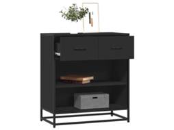 Vidaxl Aparador 68x35x76 Cm Derivados De Madeira Preto