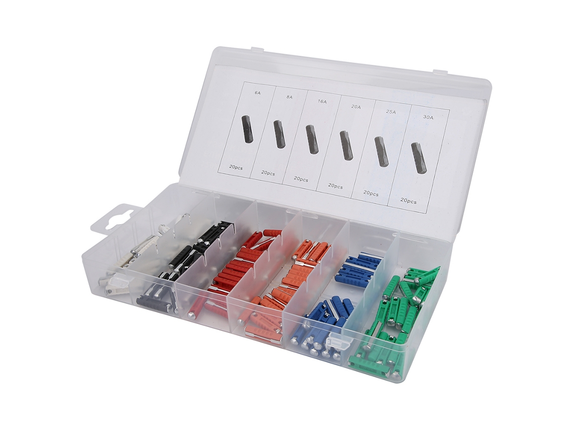 Kit De Fósforos Para Carro, Barco E Caminhão - 120 Peças, 6 Valores De Corrente (6a A 30a)