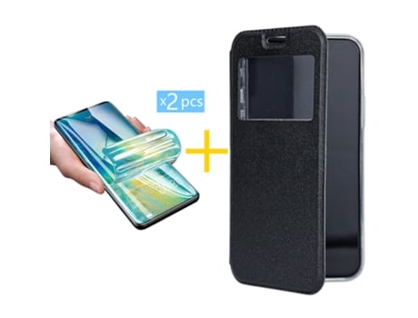 Pack 2 X Película de Hidrogel Capa GANDY Oppo A72 4G GANDY Flip Cover Preto GANDY