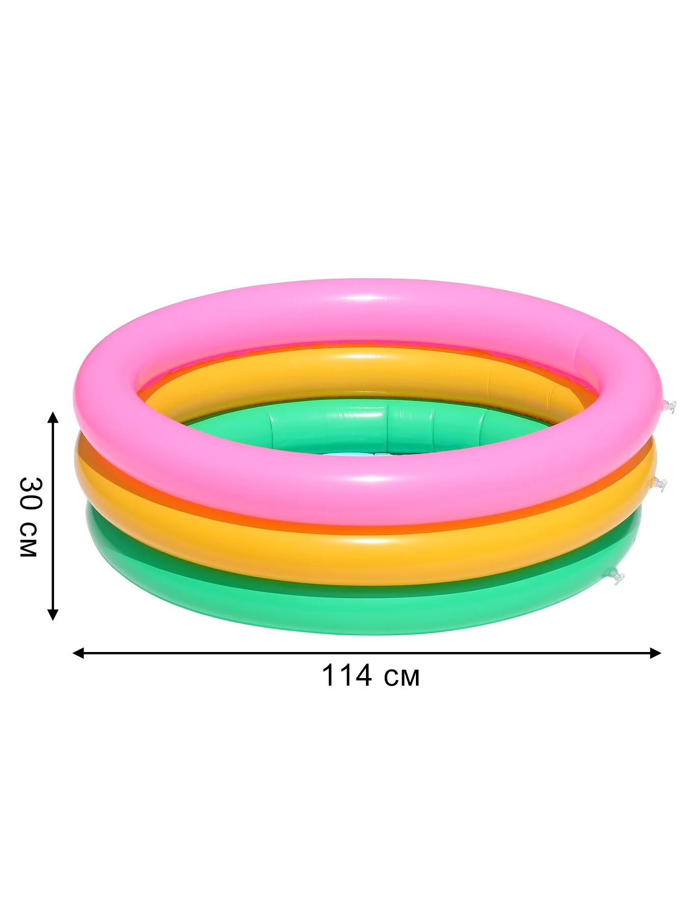 Piscina inflável redonda (30x114cm), feita de material de PVC sólido, para uso externo (não recomendado para verão).