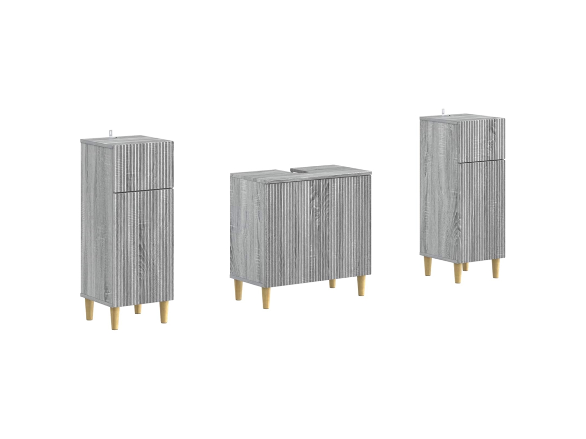 Vidaxl Conjunto De Armário De Banheiro Com 2 Peças Arnhem