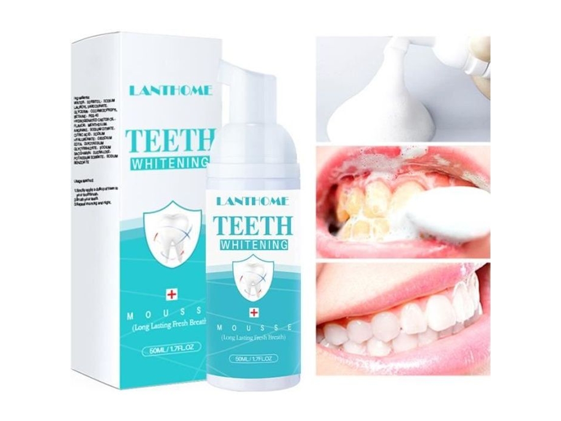 Espuma de limpeza de dentes LANTHOME, hálito fresco, manchas de dentes limpos, anti-cáries e dentes fortes S/MARCA