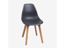 Conjunto de 2 Cadeiras de Jantar SKLUM Nordic (Polipropileno - Cinzento - 85 x 46 x 53 cm)