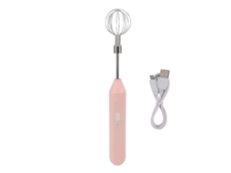 Batedeira Elétrica Manual, Rosa, 3 Velocidades, Alimentada Por Bateria, Batedor De Leite Portátil Para Assar