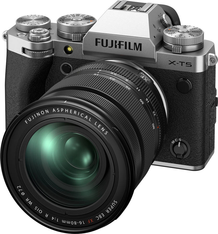 Kit Máquina Fotográfica Mirrorless FUJIFILM X-T5 + XF16-80MMF4 Silver