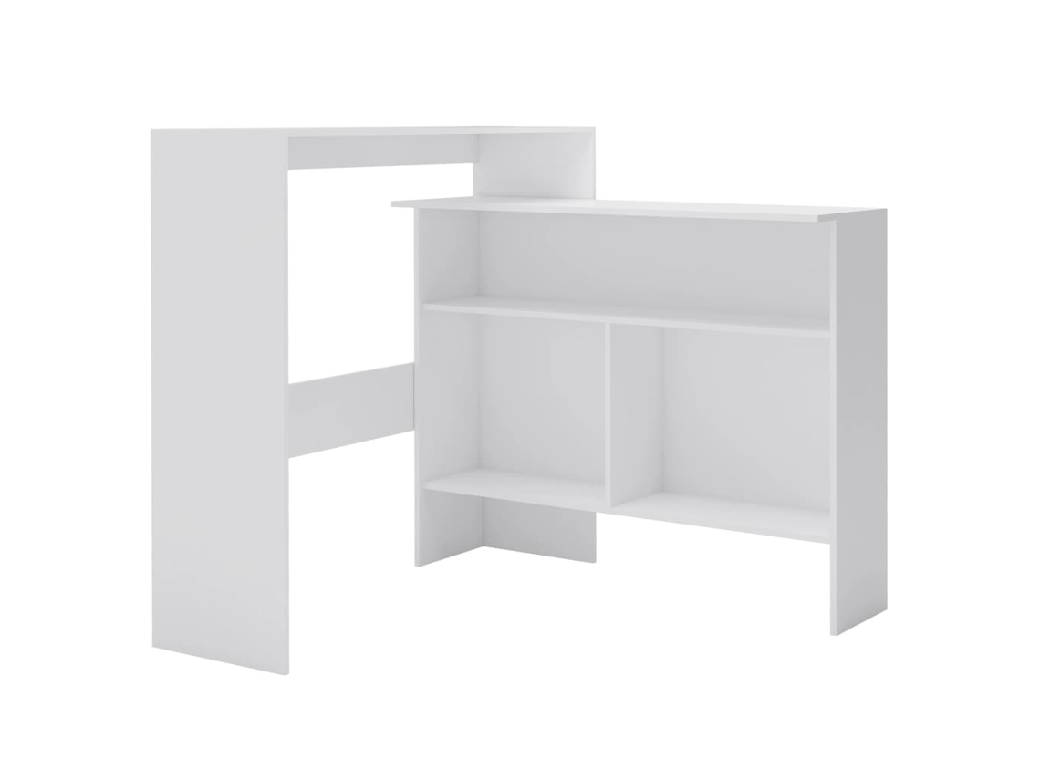 Mesa de bar com 2 tampos brancos 130x40x120 cm MAISON EXCLUSIVE