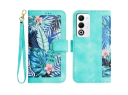 Capa De Celular Tkdaddy Para Oppo A5 4g, Capa De Couro Sintético Com Estampa Floral E Compartimentos Para Cartões, Verde