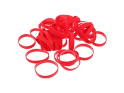 Conjunto De 48 Pulseiras Silicone Vermelhas Para Times Esportivos E Festas, Confortáveis Para Adultos E Uso Em Grupo