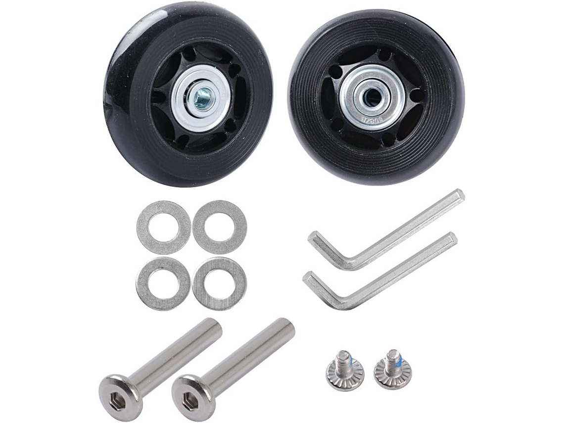 Conjunto de 2 Rodas BRILVIBERA para Mala, Eixos de Borracha, 60*6*18mm