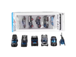 Mali 6pcs Brinquedo de Carro de Liga para Crianças com Helicóptero Presente Decoração