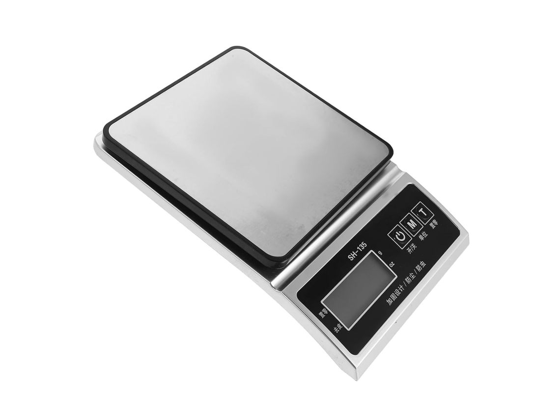 Balança De Cozinha Digital Alta Precisão, 3kg 0, 1g, Em Aço Inoxidável Prateado, Mini Balança Eletrônica Alimentos