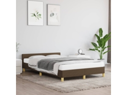 Estrutura De Cama Sem Colchão 120x190cm Castanho Escuro