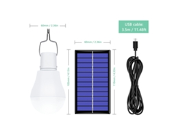 2026 bombilla Solar Portátil 130lm Led para Senderismo, Pesca, Camping e Iluminação de Tendas