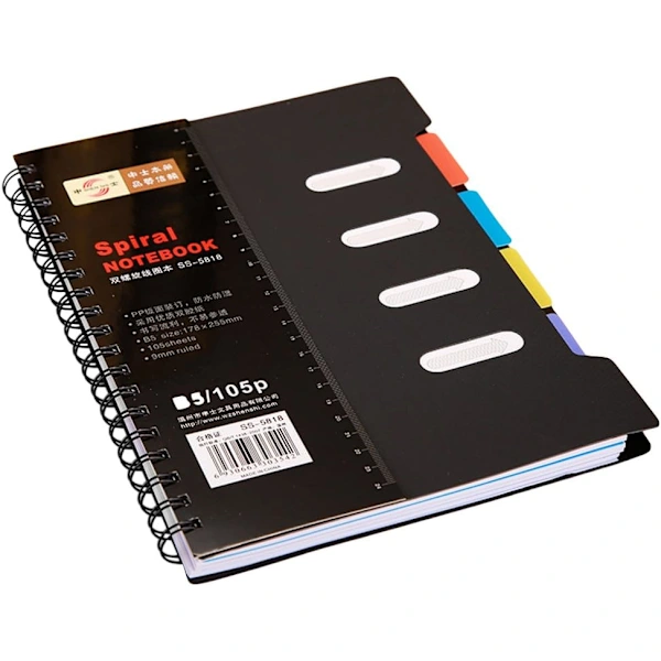 Caderno Comercial com Encadernação em Espiral, Fichário com Argolas BRILVIBERA