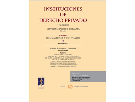 Livro Instituciones De Derecho Privado. Tomo Iii Obligaciones Y Contratos Volumen 4º (Papel + E-Book) de Victor M. Garrido De Palma (Espanhol)