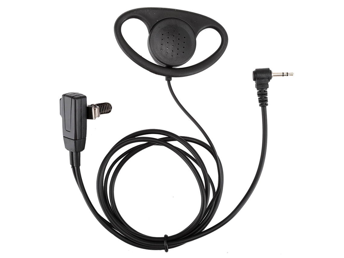 2 Peças Fone De Ouvido D Shape Com Microfone Ptt Para Rádios Motorola Walkie Talkie Acessório