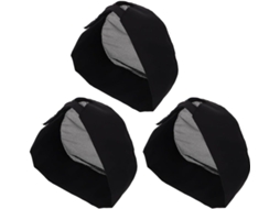 Conjunto De 3 Chapéus De Chef Pretos Unissex Em Malha Respirável, Com Abas Ajustáveis Para Cozinha.