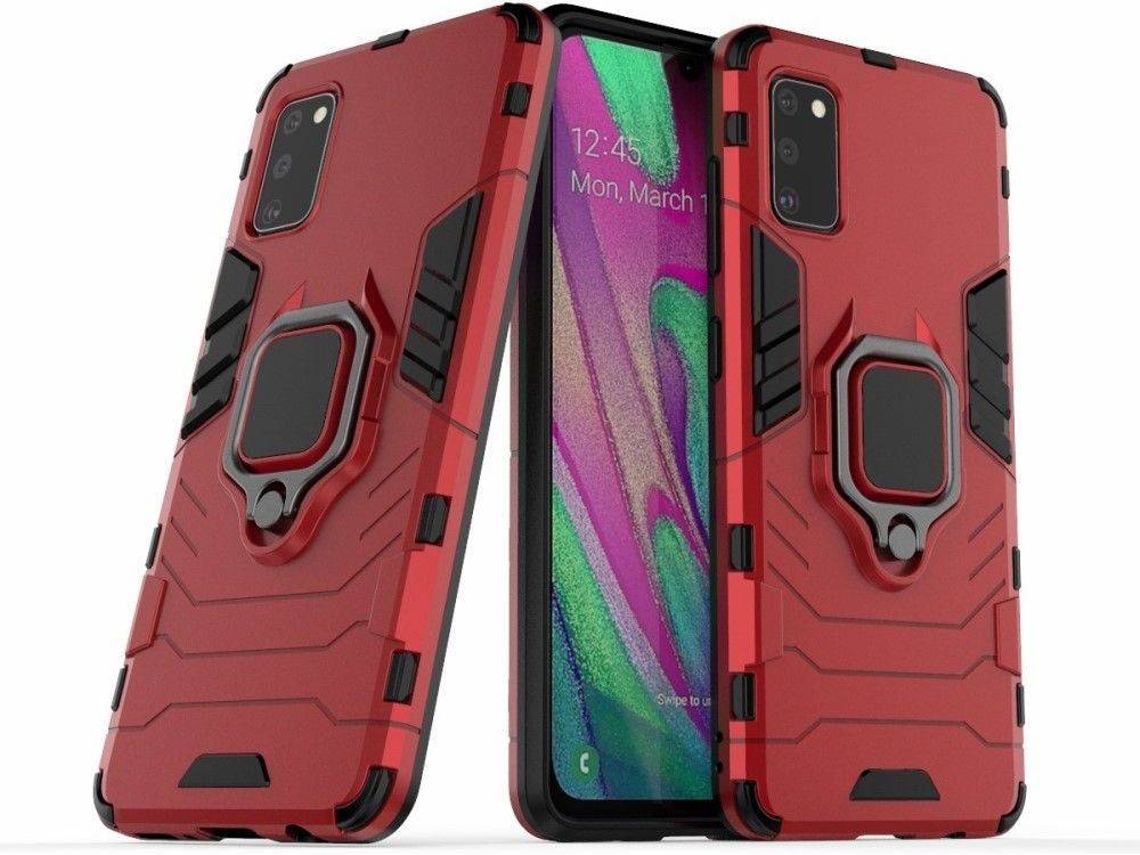 Capa + Película Samsung Galaxy A41 HFS-HOUSE Kickstand Vermelho