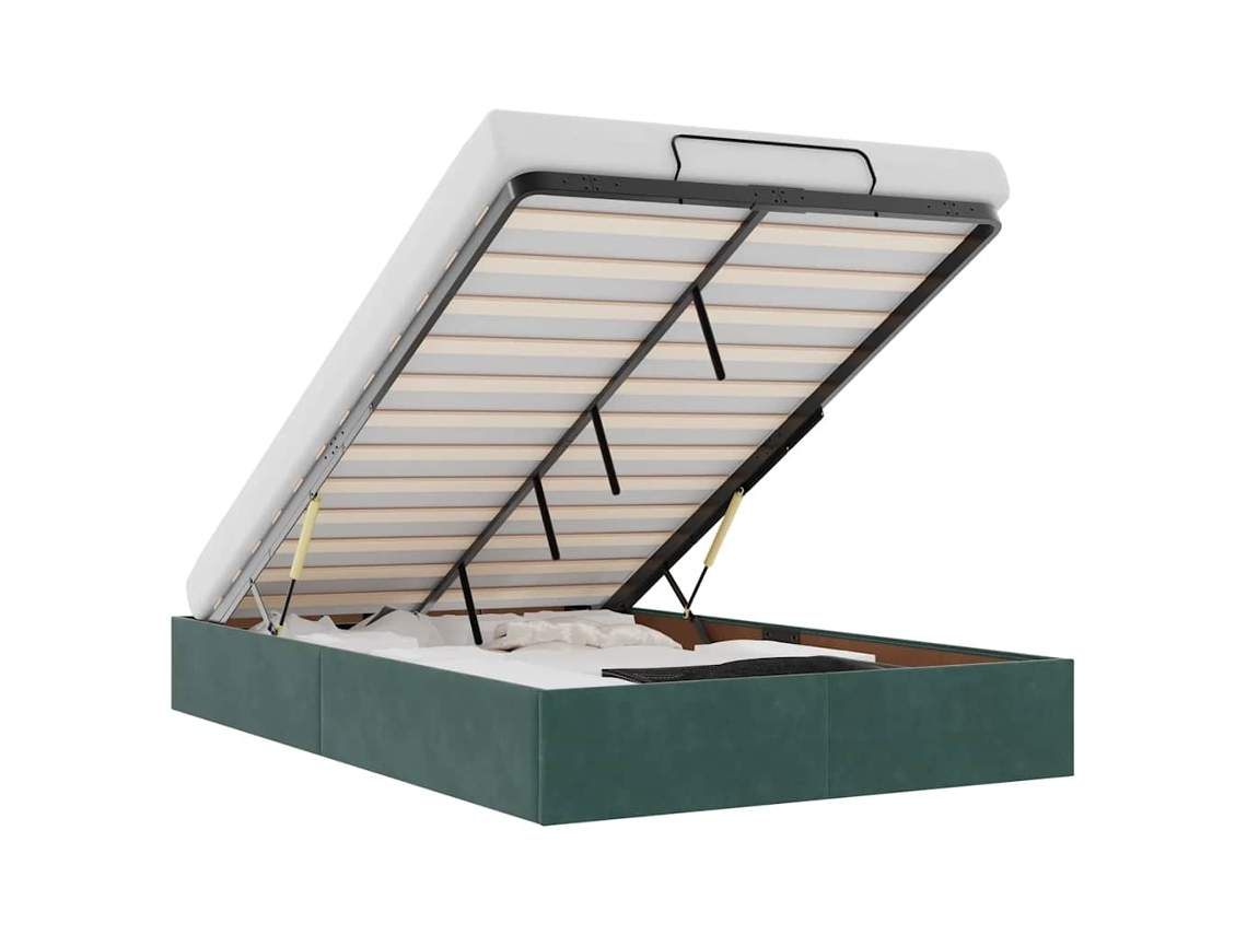 Ottoman Bed, Ottoman Beds Vidaxl Verde Veludo (120 X 200 Cm)