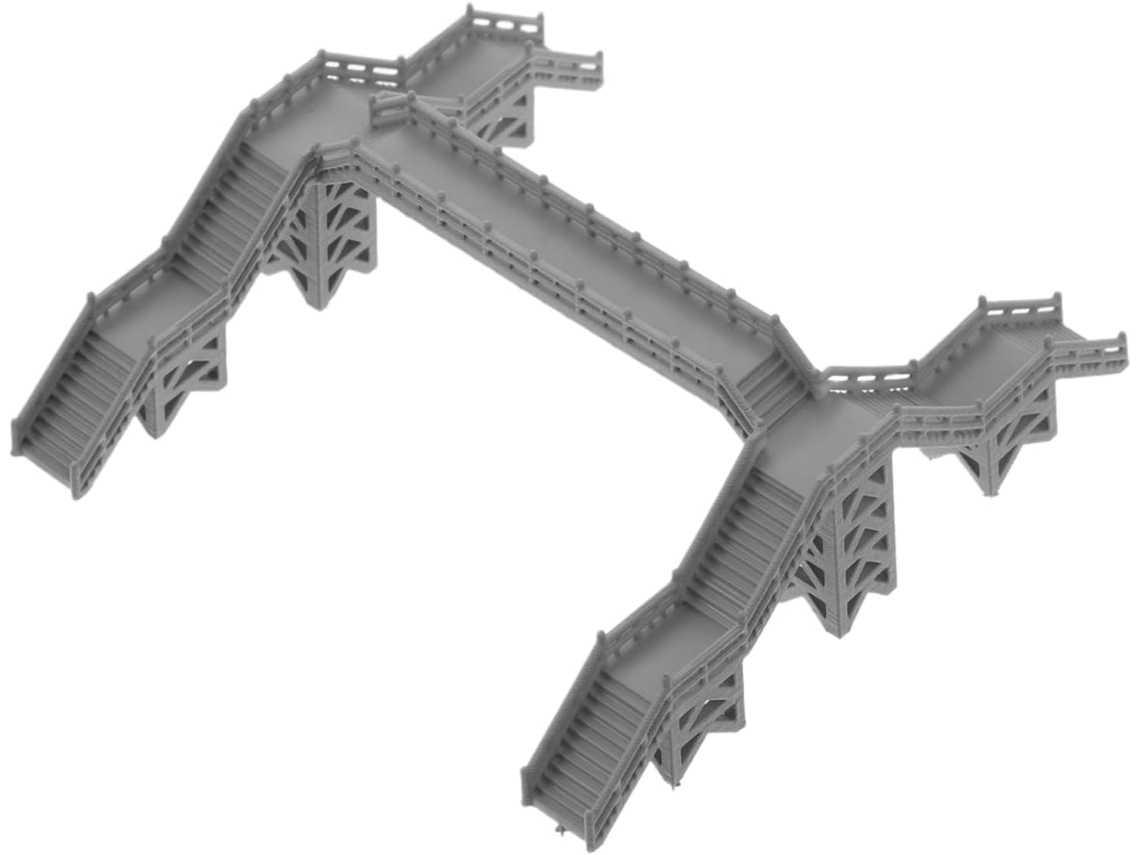 Kit De Construção De Modelo De Passarela Para Pedestres, Cenário Ferroviário, Edifícios Em Miniatura.
