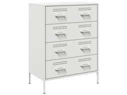 Aparador 68x39x89 Cm Aço Branco MAISON EXCLUSIVE