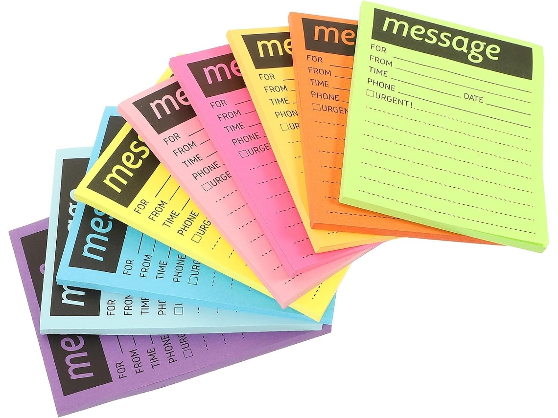 Notas De Mémo Autoadesivos Bloc Note 9 Livres Formato De Papel 5.12x3.94x0.79in Para Escola E Uso Quotidien