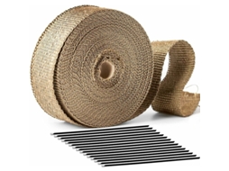 VYLARA Fita De Proteção Térmica Para Escapamento, Isolamento Universal De Titânio E Basalto Lava Para Escapamentos De Motocicletas, Resistência A Altas Tempe