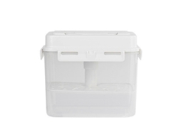 Pote De Plástico Para Conservas Com Alça, Ideal Para Armazenar E Fermentar Vegetais. Também Serve Como Prensa Para Kimchi E Outros Preparos
