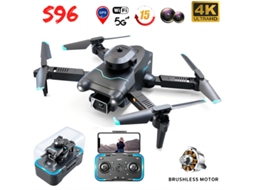 Mini Drone com Câmera 4K Hd para Evitar Obstáculos em 360 Câmera Dupla Duração Da Bateria: 15 Min Preto