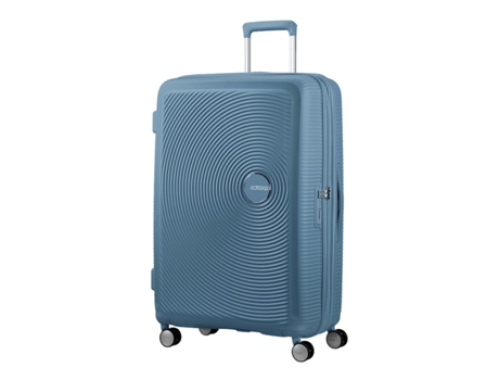 Mala De Viagem AMERICA TOUSRISTER Soundbox (Grande - 77Cm - Expansível - 4 Rodas - 4,2 Kg) Azul Pedra
