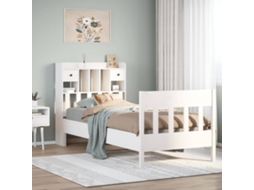Vidaxl Cama Sem Colchão 75x190 Cm Madeira De Pinho Maciça Branco