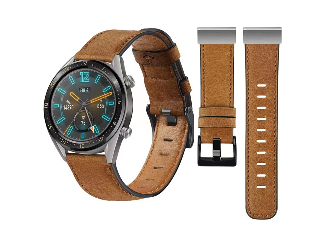 Bracelete Vintage Leather para Garmin fenix 7X - Solar Edition Castanho