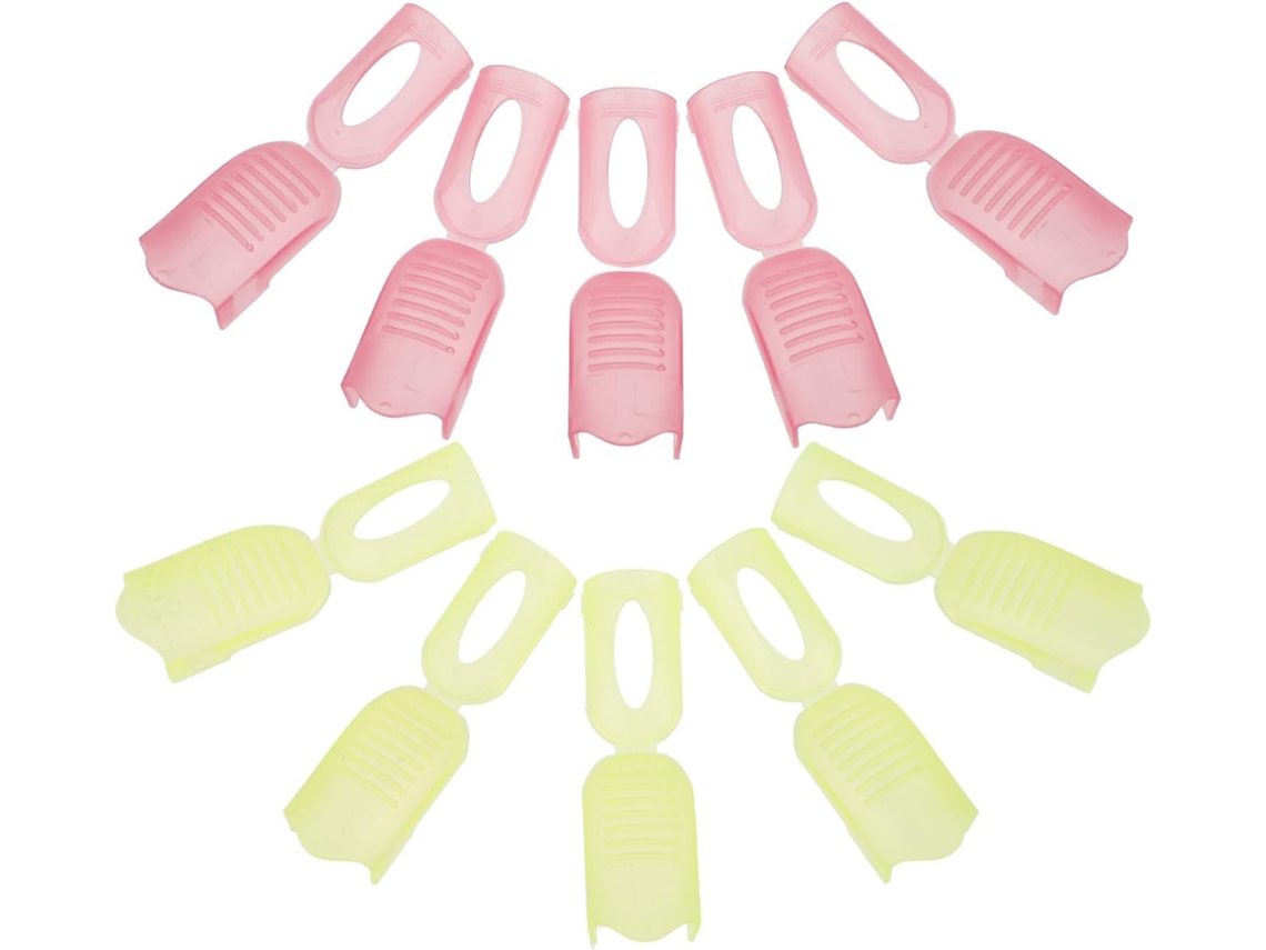 Conjunto De 10 Tiras Ajustáveis De Plástico Para Remover Esmalte De Unhas.