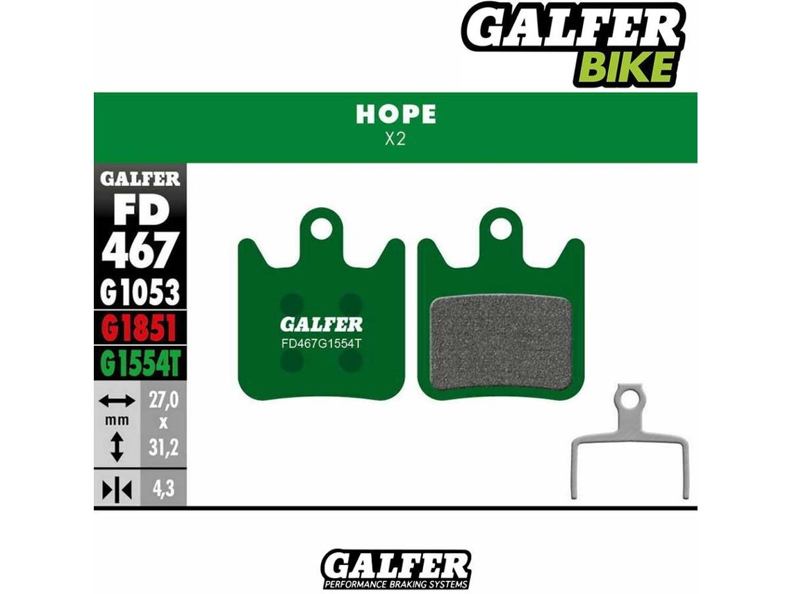 Pastilhas de Travão GALFER Pro Brake Pro Hope X2
