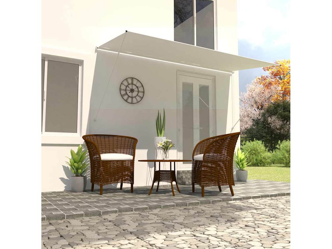 Vidaxl Toldo Retrátil 400x150 Cm Creme