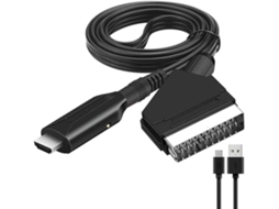 Conversor Scart Para Hdmi Adaptador De Cabo De Vídeo E Áudio Aquaforge